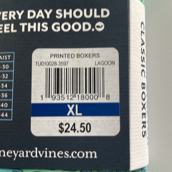 Vineyard Vines Mens Stretch Cotton Boxers Whale Print Underwear 5” inseam - Picture 7 of 7